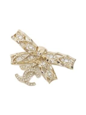 Chanel Brooch Clear And Gold #319269C12B